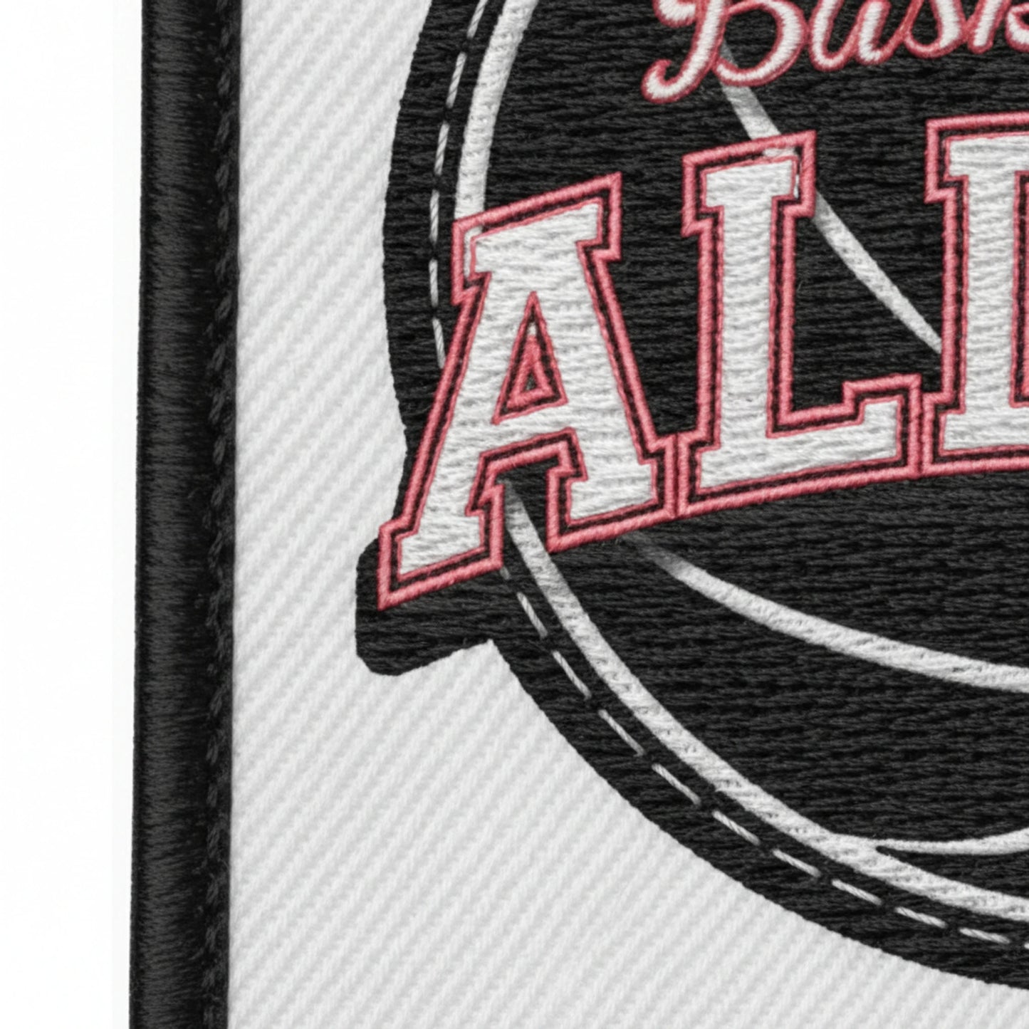 Détail broderie patch Alloeu Basket Club