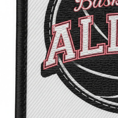 Détail broderie patch Alloeu Basket Club