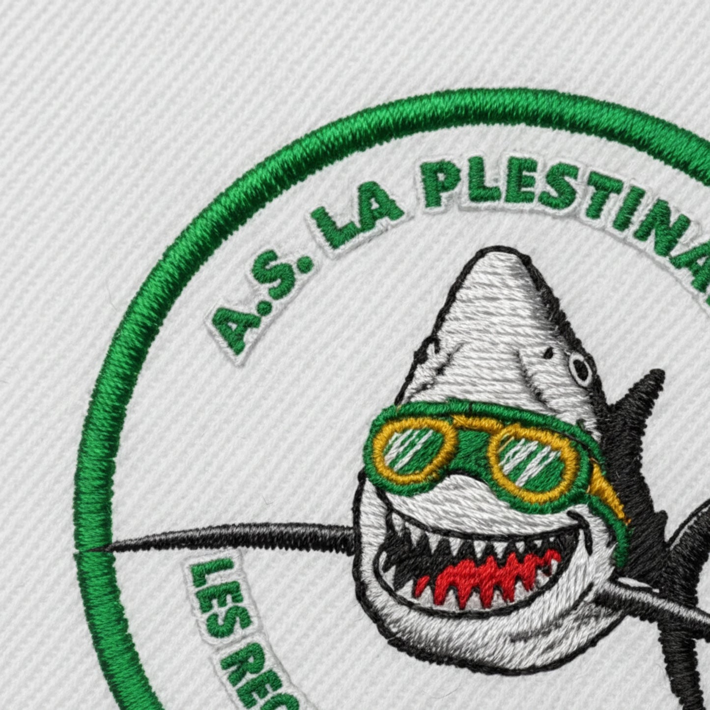 Détail broderie patch A.S. PLESTIN LES GREVES