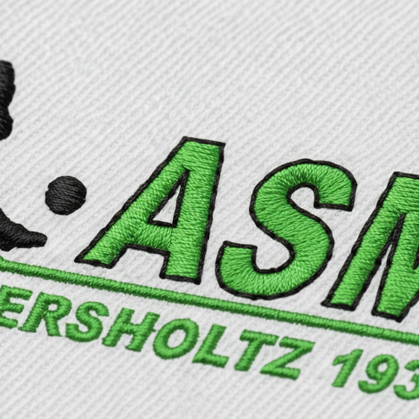 Détail broderie patch A.S. MUTTERSHOLTZ