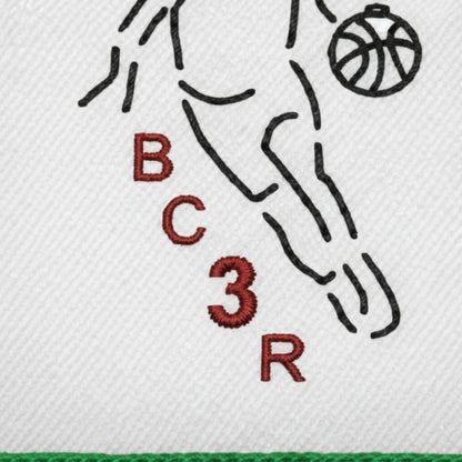 Détail broderie patch Basket Club 3 Rivières (BC3R)