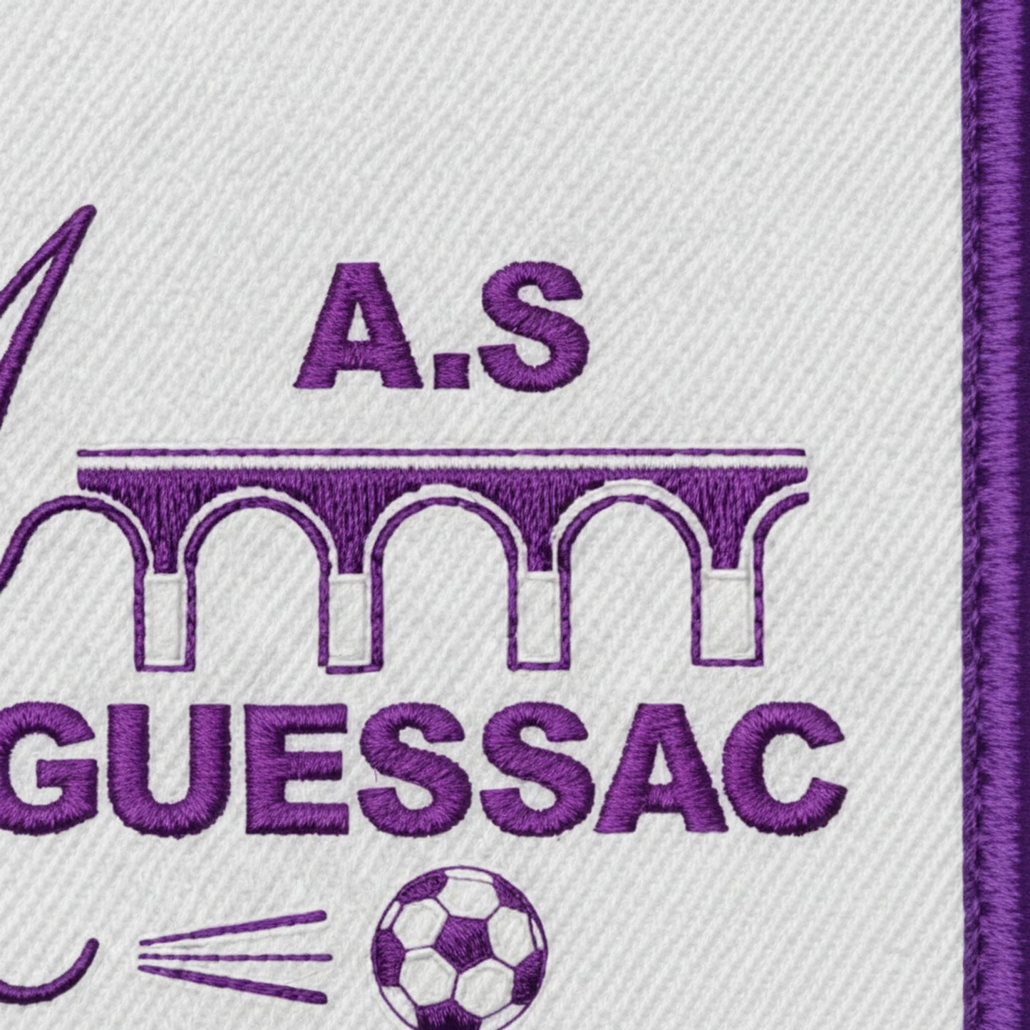 Détail broderie patch A.S. D'AGUESSAC