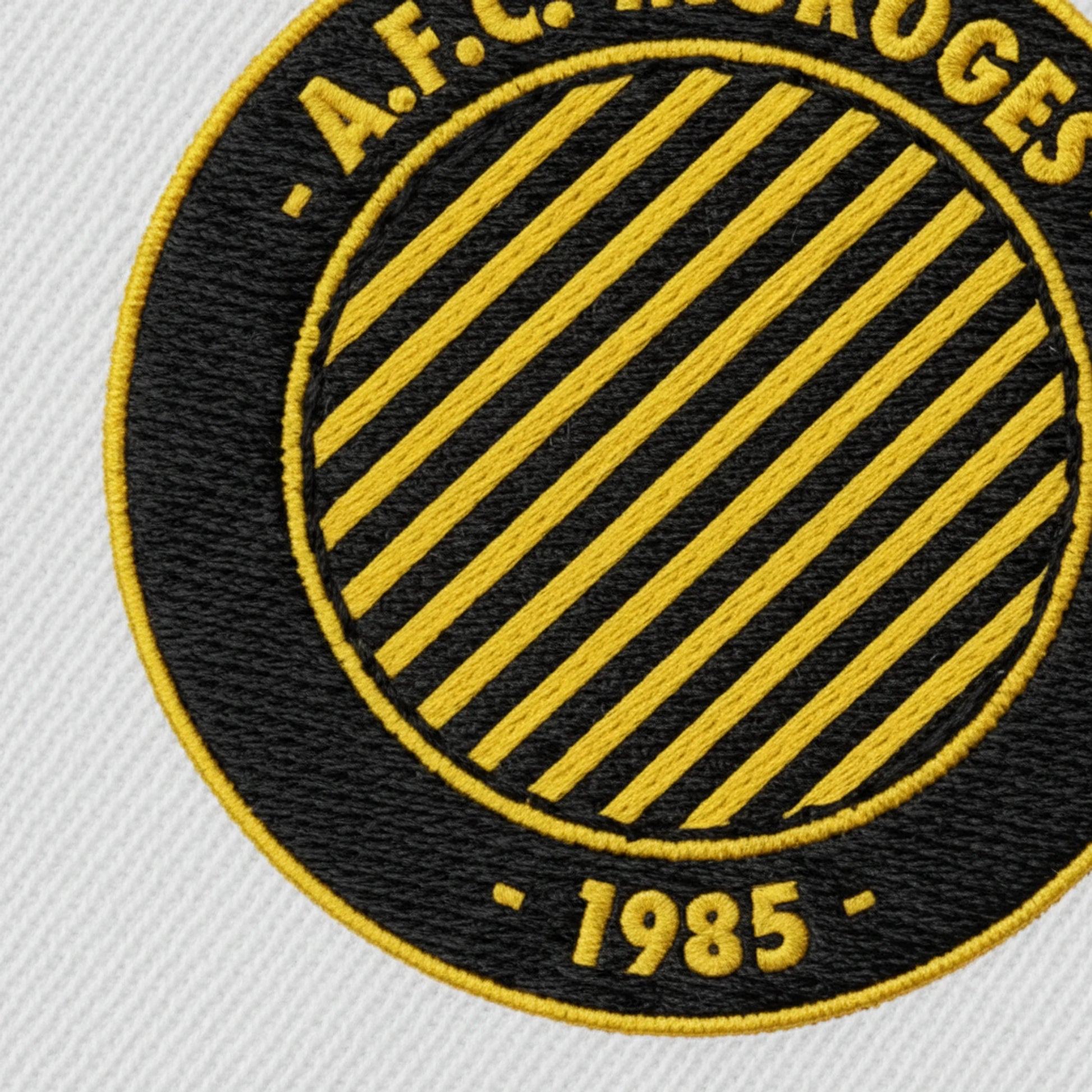Détail broderie patch A.F.C. MOROGES