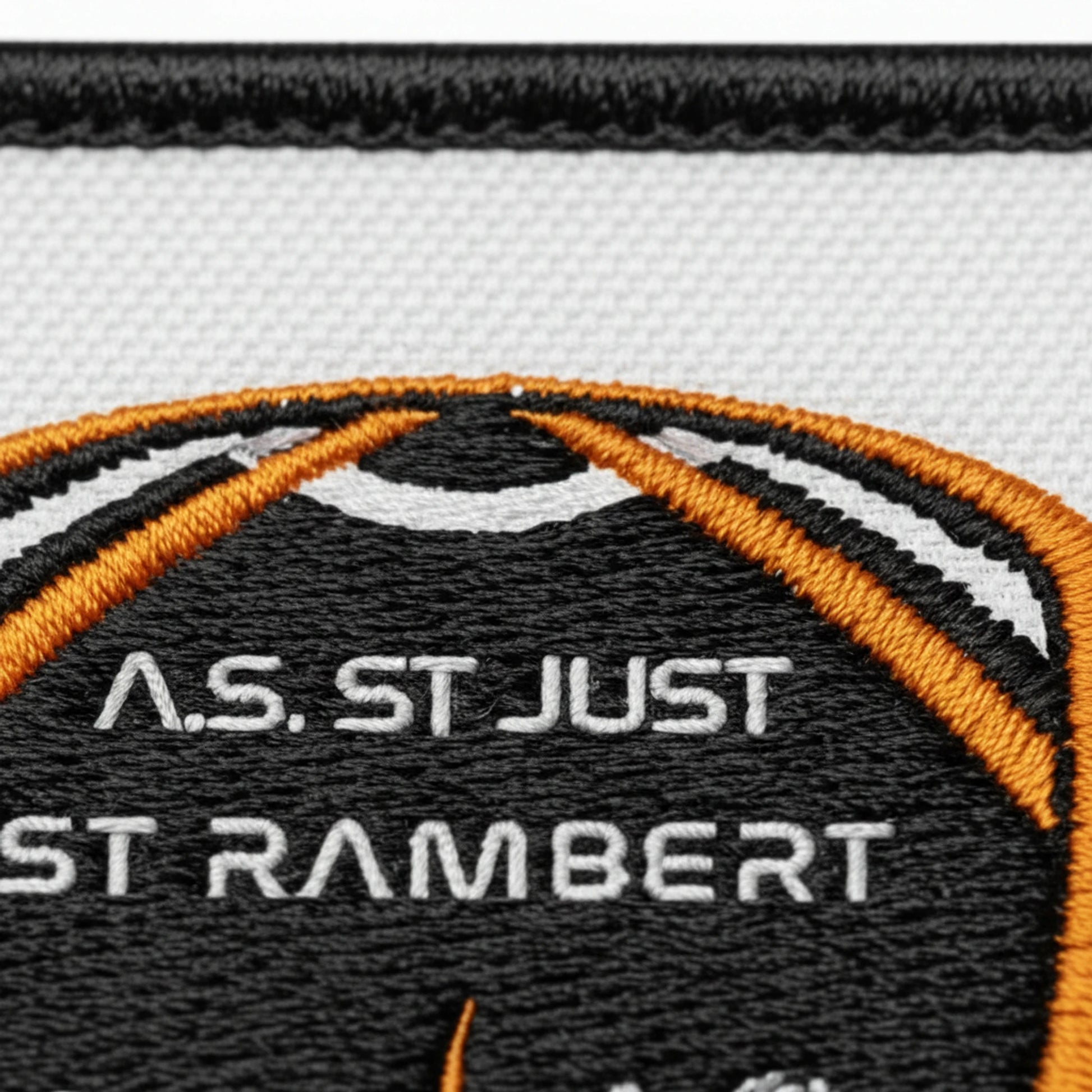 Détail broderie patch A.S. ST JUST