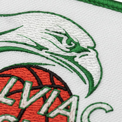 Détail broderie patch Salviac Basket Club