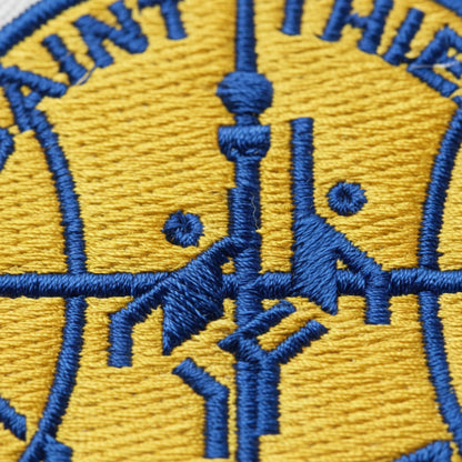 Détail broderie patch SA Thiers Vaillante