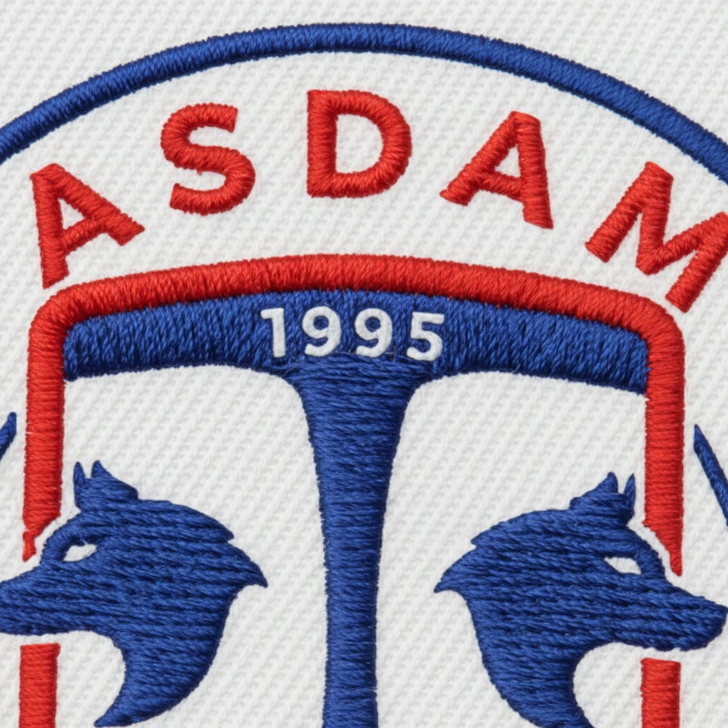 Détail broderie patch A.S. DANJOUTIN ANDELNANS MEROUX