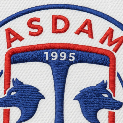 Détail broderie patch A.S. DANJOUTIN ANDELNANS MEROUX