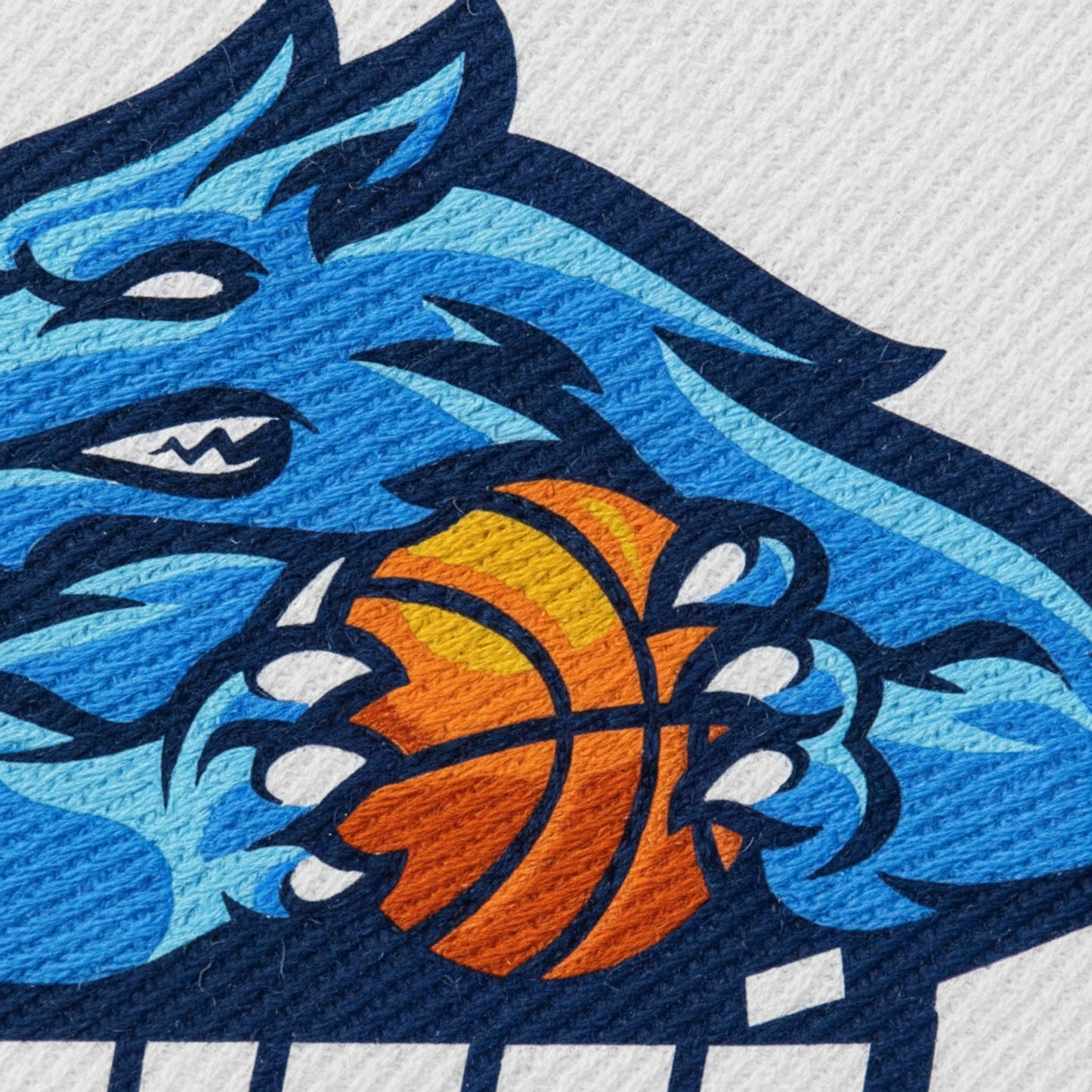 Détail broderie patch Cisse Basket Club