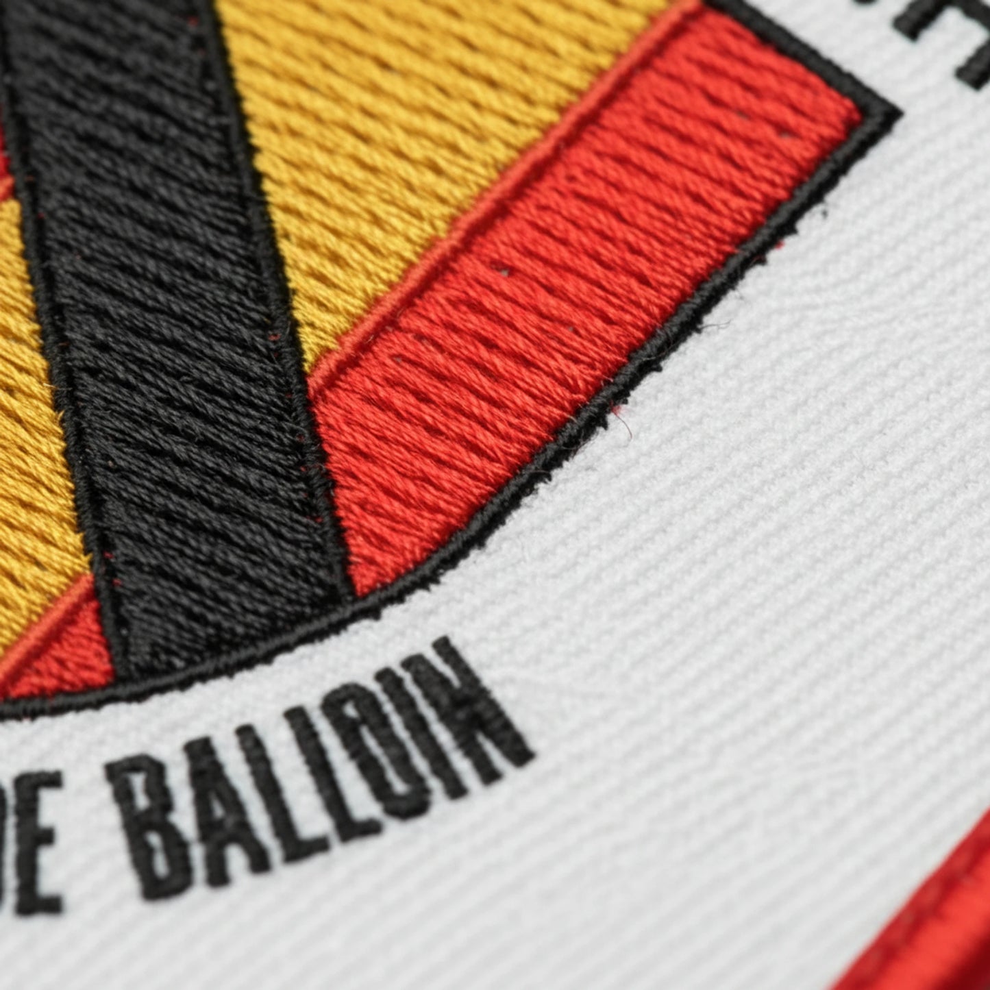 Détail broderie patch FC Franco Espagnol Halluin