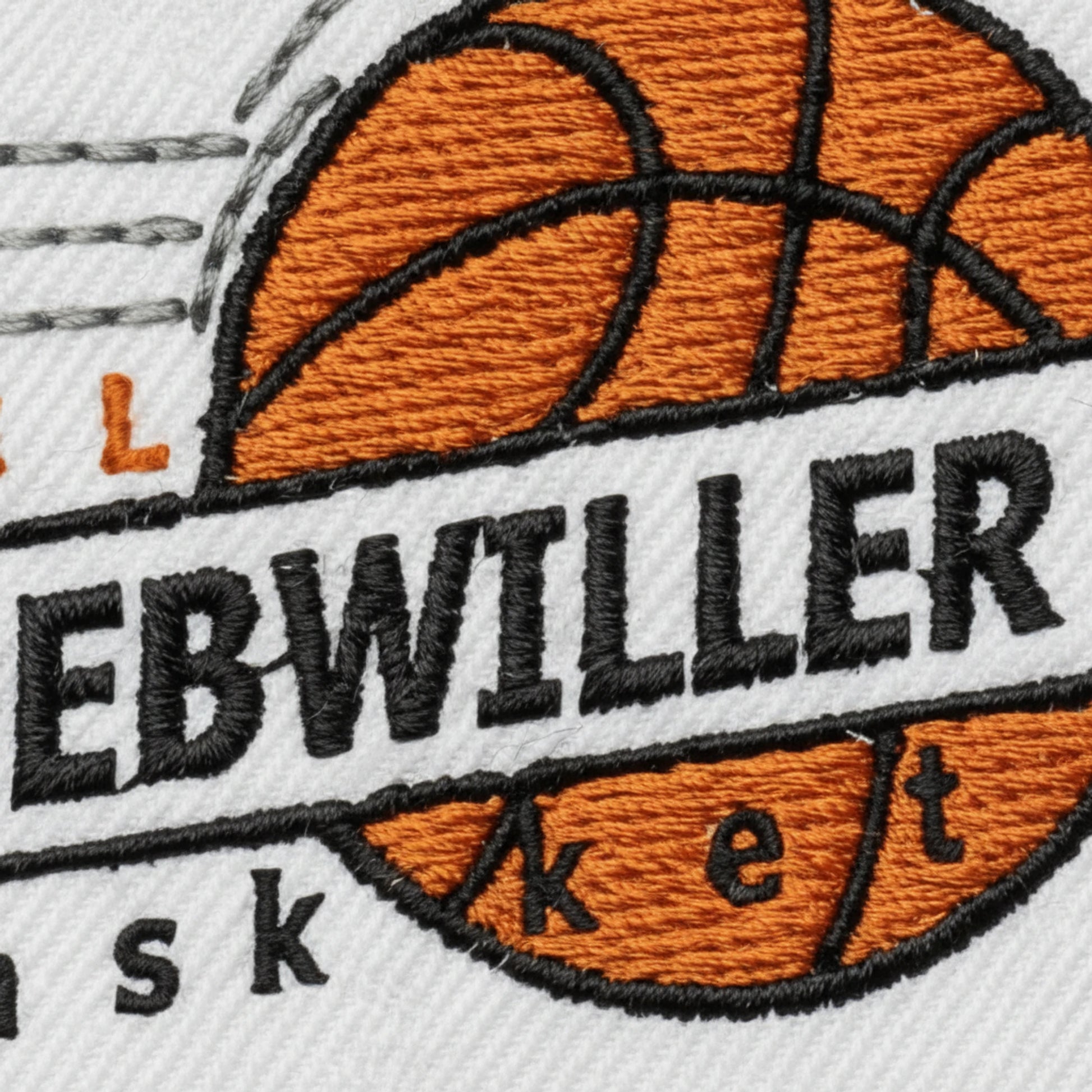 Détail broderie patch Guebwiller AS Saint Leger