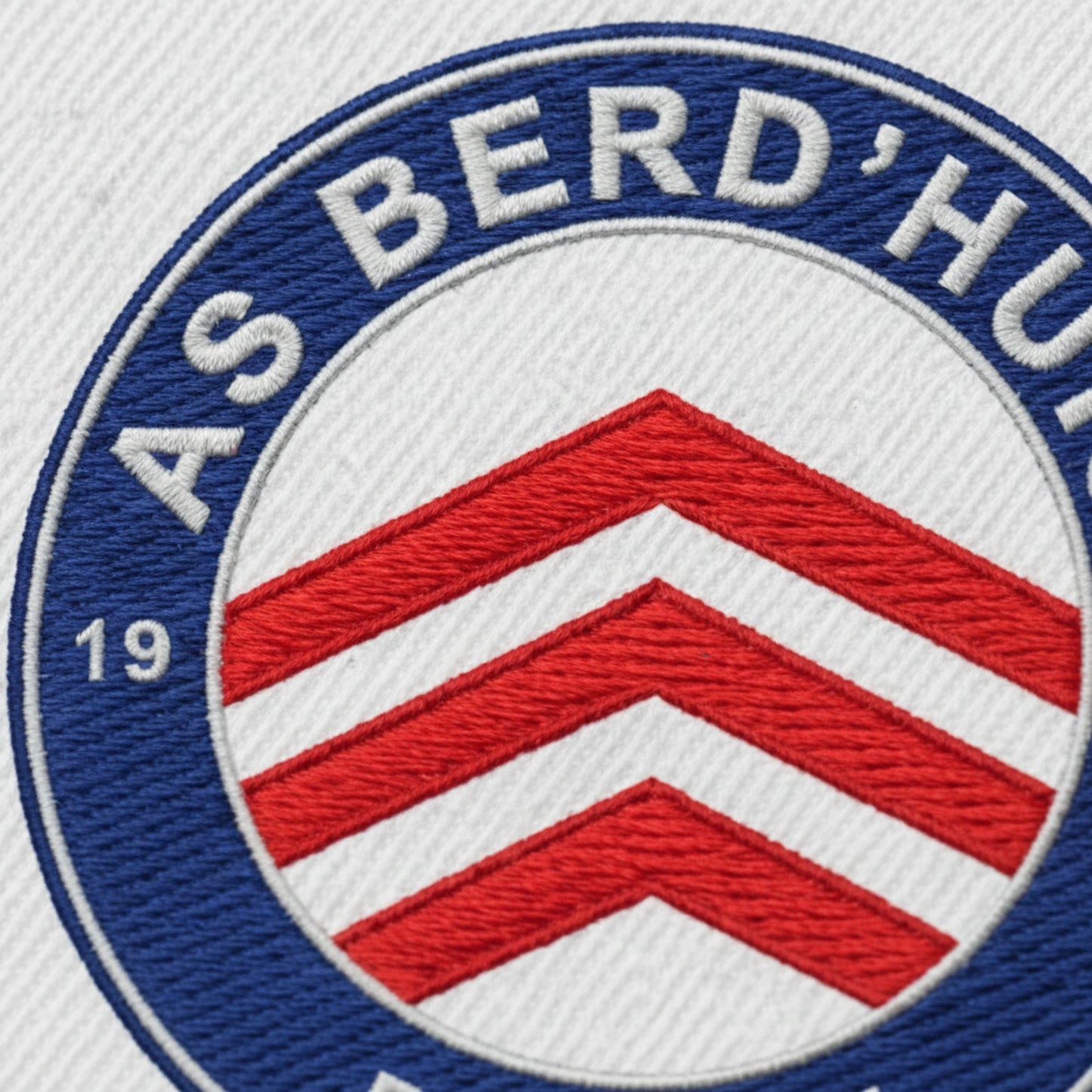 Détail broderie patch A. S. BERD'HUIS FOOTBALL