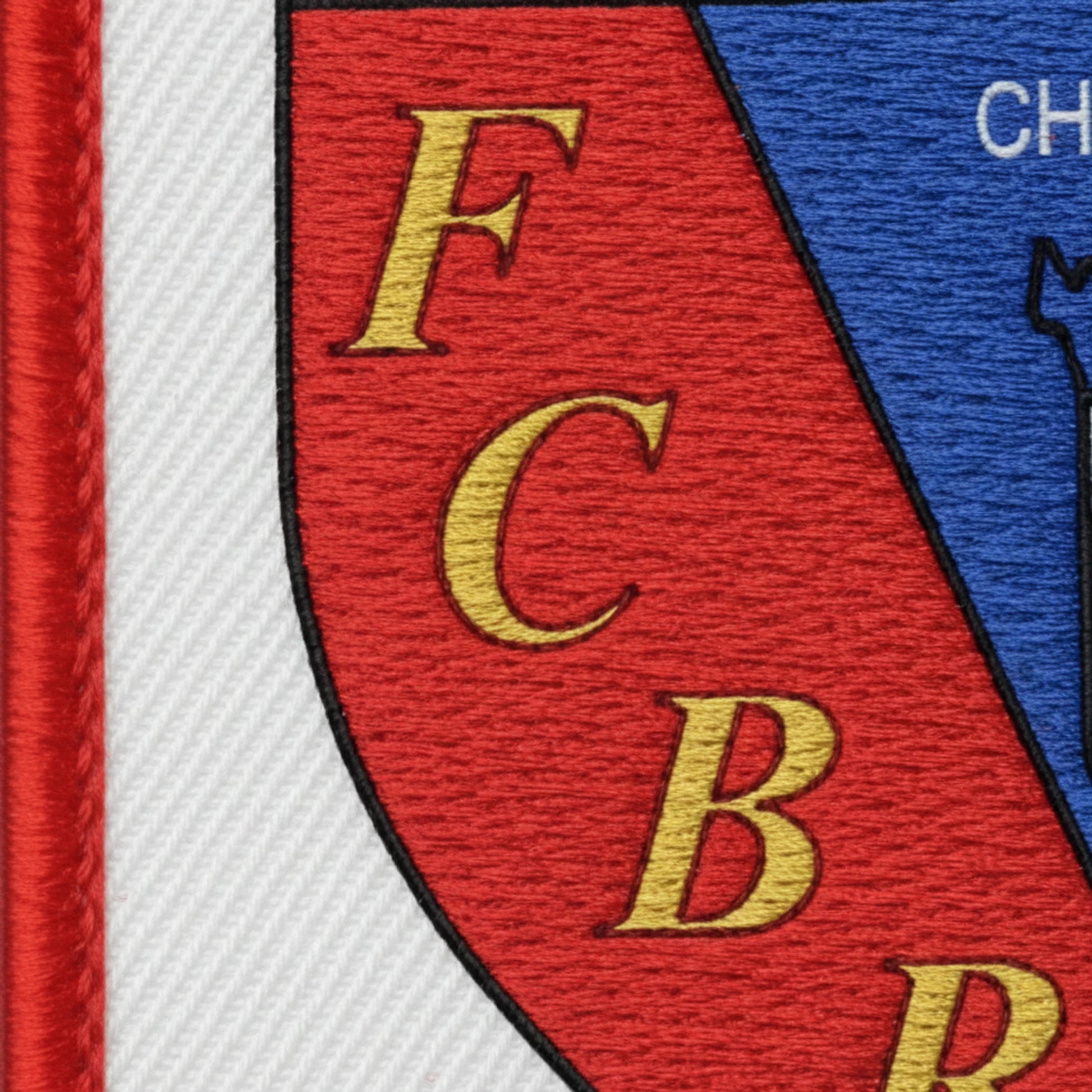 Détail broderie patch FC Des Bords De Rance St Pere