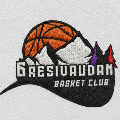 Détail broderie patch Gresivaudan Basket Club