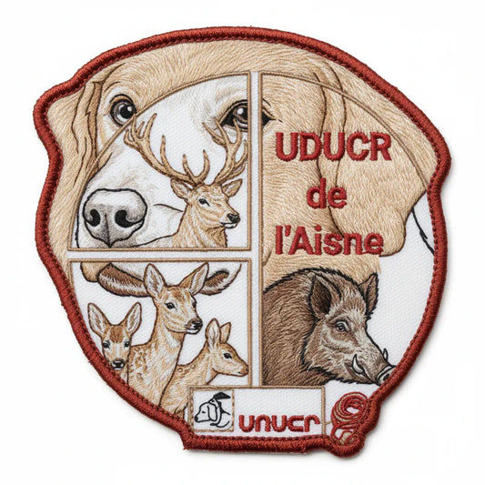 Patch Brodé UDUCR de l'Aisne 6.5 cm | PPATCH - Patch brodé personnalisé