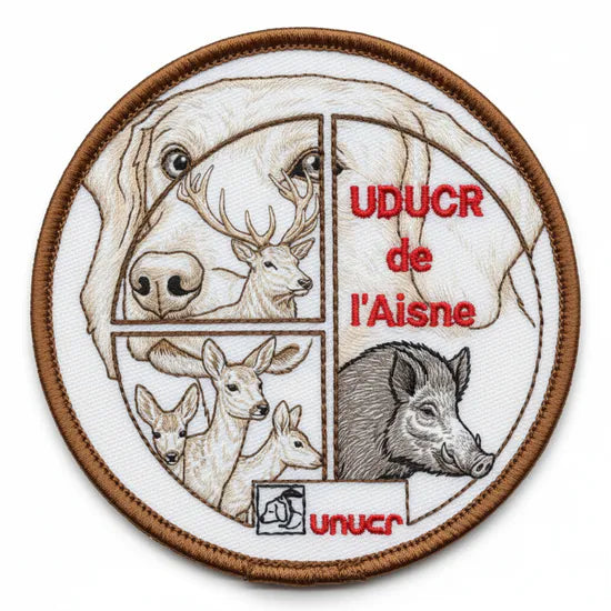 Patch Brodé UDUCR de l'Aisne 6.5 cm | PPATCH - Patch brodé personnalisé