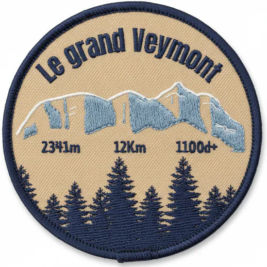 Patch Brodé Le grand Veymont 6.5 cm | PPATCH - Patch brodé personnalisé