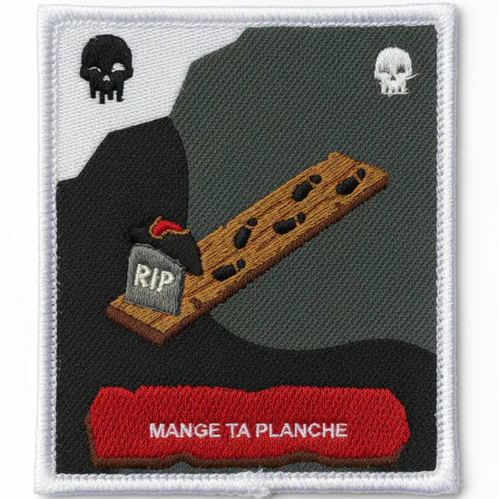 Patch Brodé Mange Ta Planche 6.5 cm | PPATCH - Patch brodé personnalisé