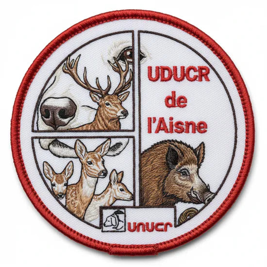 Patch Brodé UDUCR de l'Aisne 8 cm | PPATCH - Patch brodé personnalisé