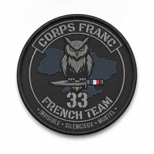 Patch Brodé Corps Franc 33 French Team 8 cm | PPATCH - Patch brodé personnalisé