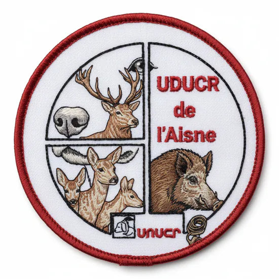 Patch Brodé UDUCR de l'Aisne 8 cm | PPATCH - Patch brodé personnalisé