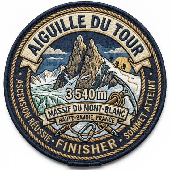 Patch Brodé Aiguille du tour 6.5 cm | PPATCH - Patch brodé personnalisé