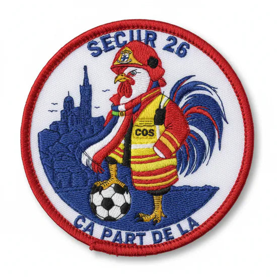Patch Brodé MARINS POMPIERS DE MARSEILLE 6.5 cm | PPATCH - Patch brodé personnalisé