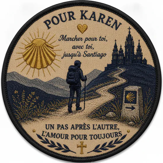 Patch Brodé Marche pour karen 6.5 cm | PPATCH - Patch brodé personnalisé