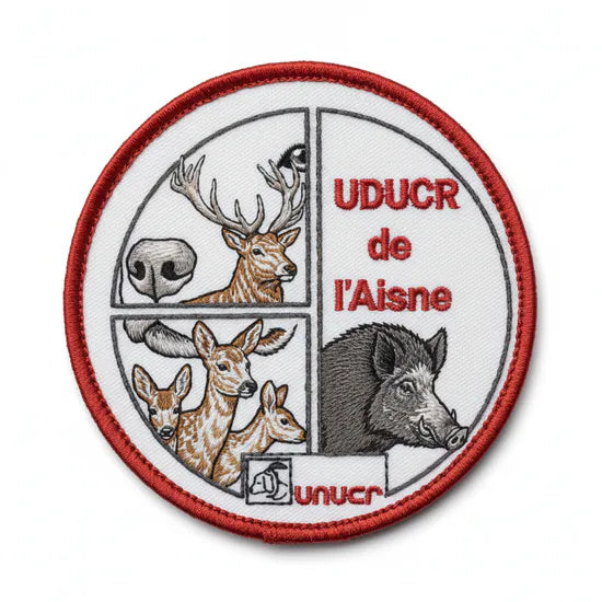 Patch Brodé UDUCR de l'Aisne 6.5 cm | PPATCH - Patch brodé personnalisé